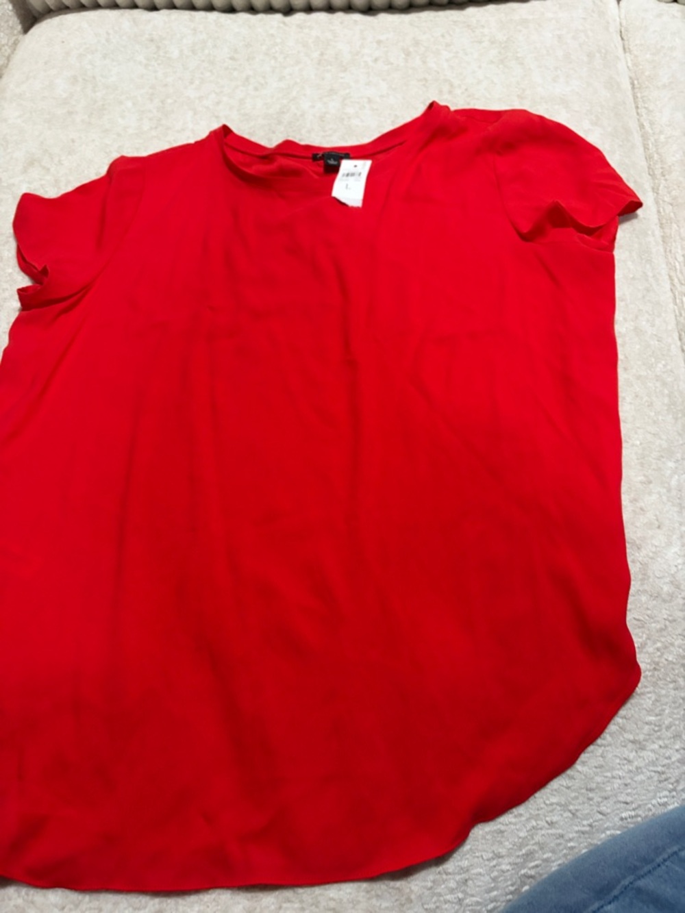NWT Red Ann Taylor Short-Sleeve Women's Blouse - Classic Crew Neck